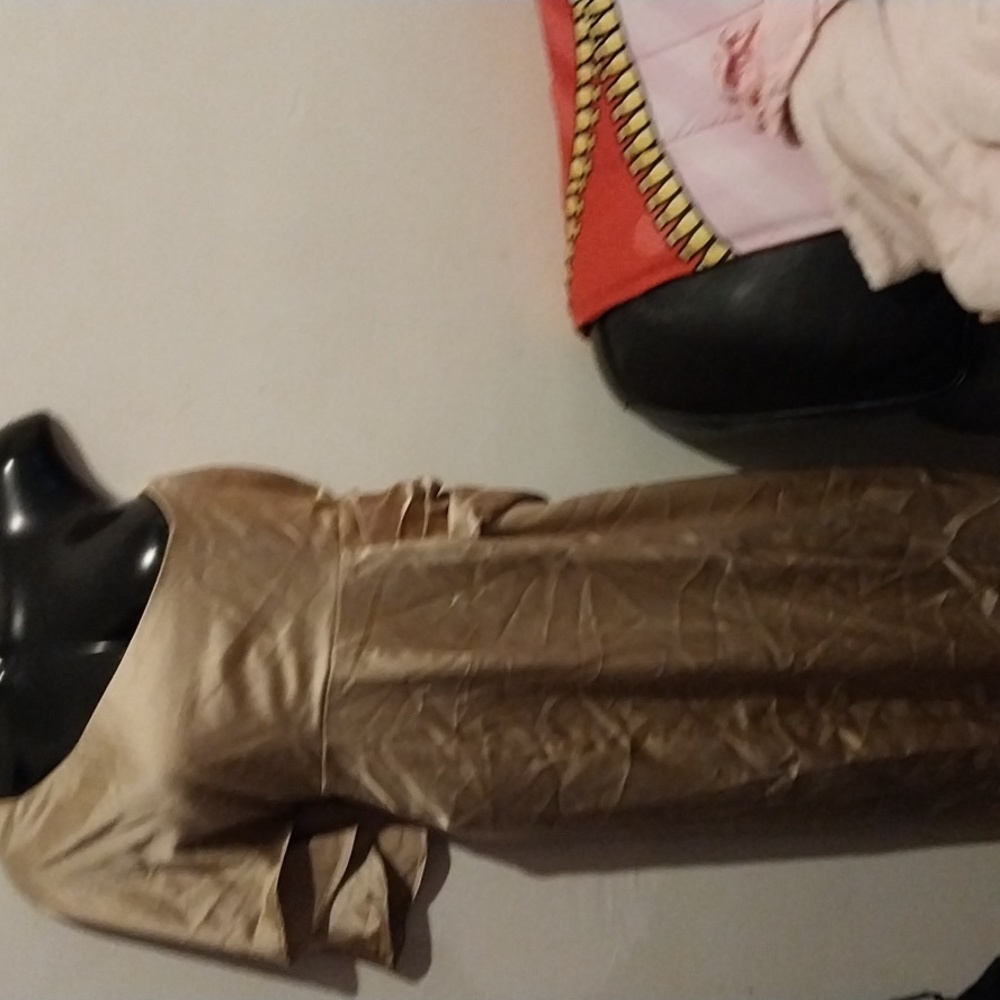 Silk gold cream dress